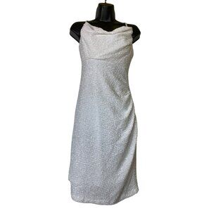 Sexy White Sequin Sleeveless‎ Dress Size 10 Stretch Marilyn Monroe Party Glamour